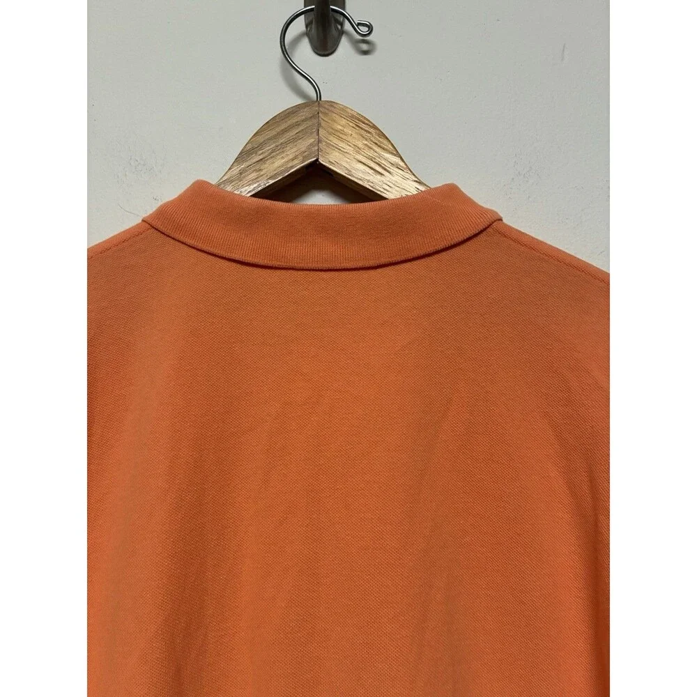 Polo By Ralph Lauren Orange Polo With Blue Logo 2XL Short Sleeve Cotton Casual